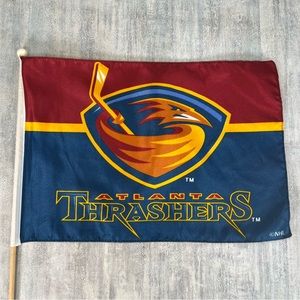 Vintage Atlanta Thrashers Mini Flag Rare 17.5”x12” NHL Hockey